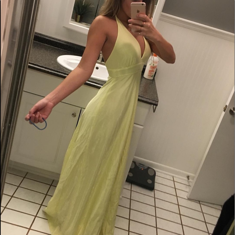 Yellow Simple Prom Dress